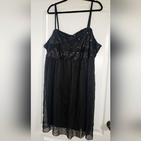 American Rag Dresses & Skirts - American Ragcie "Big Sky" Black Sequin Party Dress 3X EUC